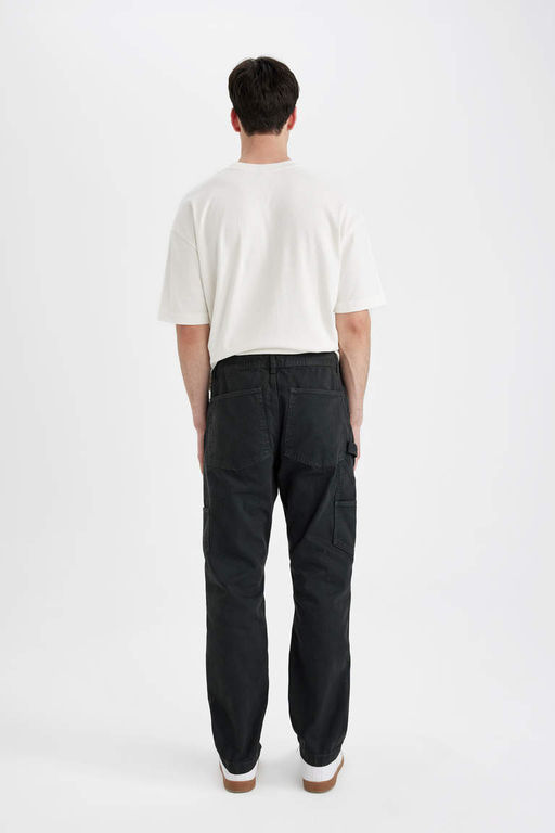 Широкие прямые брюки из парусины - Defacto фото 6