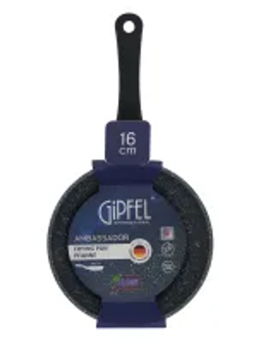 52780 GIPFEL Сковорода AMBASSADOR 16х4 см из кованого алюминия, с антипригарным покрытием Xylan plus, с бакелитовой ручкой с покрытием Soft-touch, с индукционным дном. Толщина: 2,0/2,5мм. Цвет: черный. - Werner фото 6