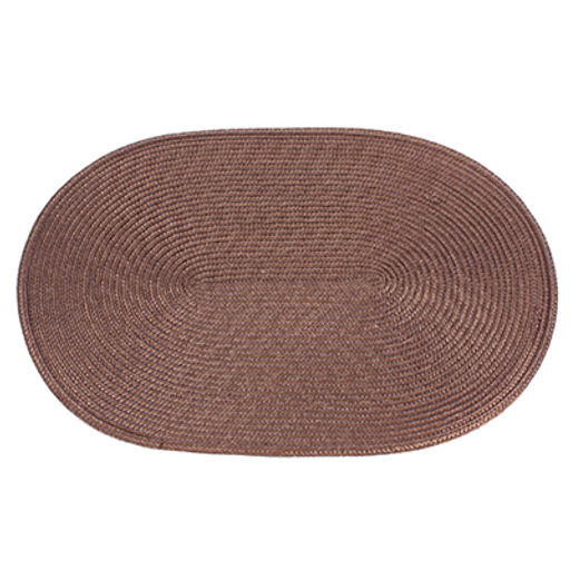 Салфетка под горячее (термосалфетка) "Овальная" 45х30см ПВХ, цвет - коричневый (Китай)