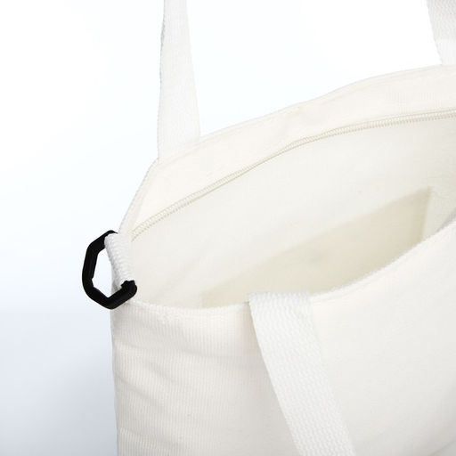 Шопер на молнии, цвет белый - Simaland фото 4