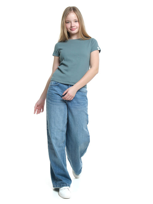 Футболка в рубчик 22-0210 хаки