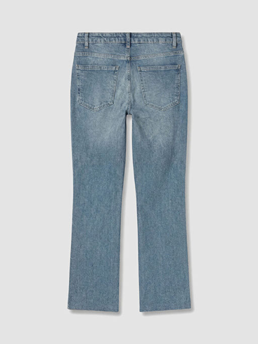 Crop Flare Kad?n Jean Pantolon