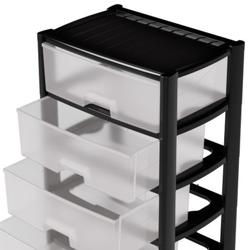 Комод "Колорит" 4-х секцион. широкий (чёрный) М8763