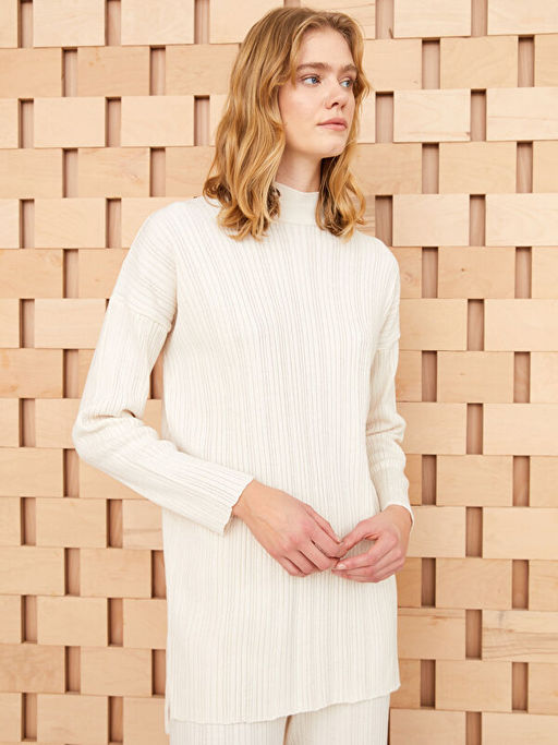 Dik Yaka Kad?n Triko Tunik