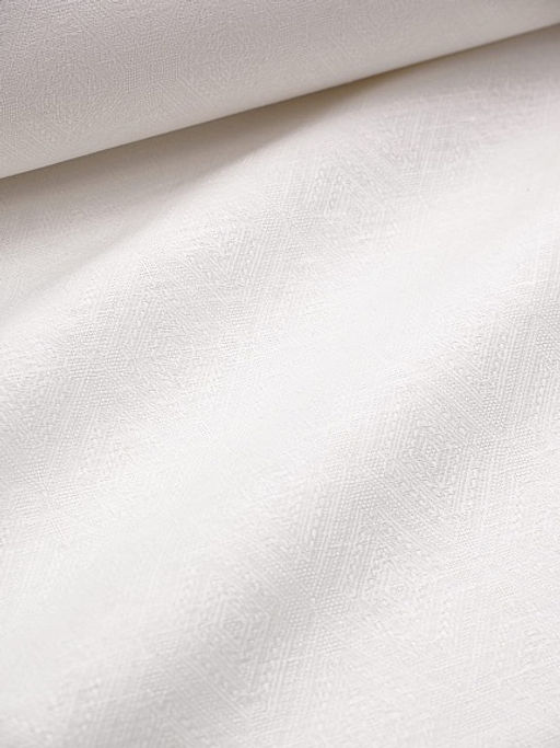 Полульняной жаккард Бернарда цв.белый, ш.1.6м, лен-59%, хлопок-41%, 230гр/м.кв - Купава фото 2