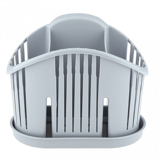 Подставка для столовых приборов пластмассовая 18,7х11,3х14,8см, светло-голубой (Россия) - Домашняя мода фото 2