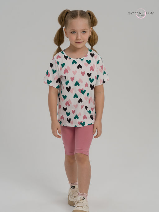 Костюм Актив зеленые сердечки-сухая роза - Sovalina фото 14