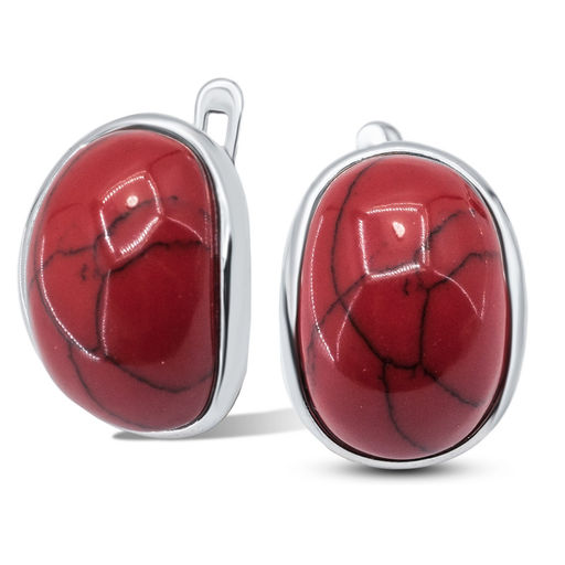 Серьги с кораллом пр.