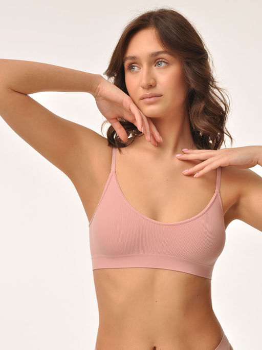 Топ на тонких бретелях в рубчик - My фото 15