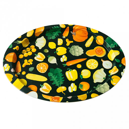 Поднос металлический "Тыква" 49х38,5х2,4см, овальный (Россия)