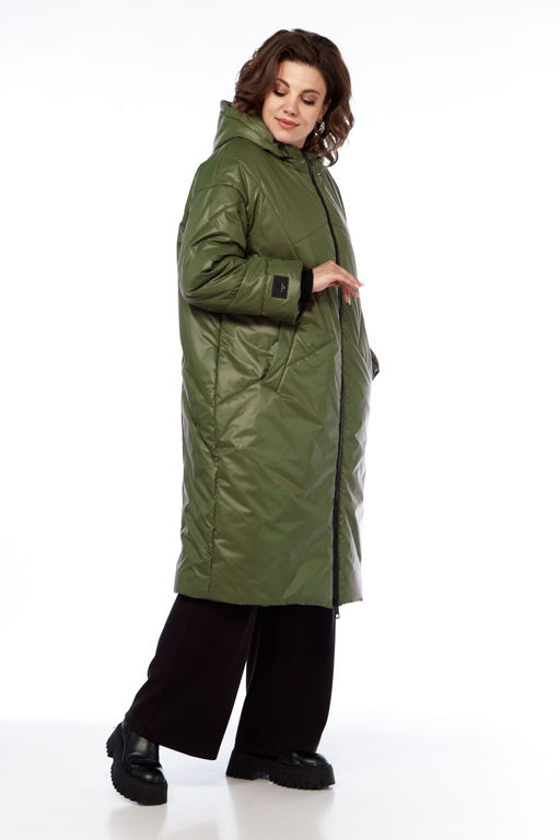 Пальто Diamant 2024 олива фото 4