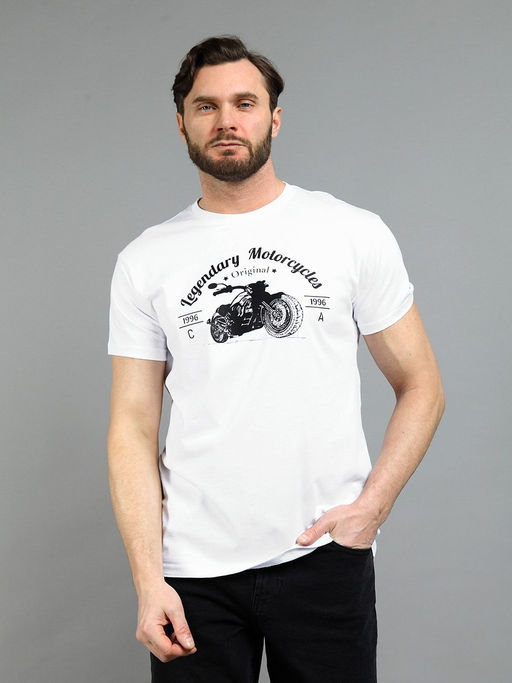 Футболка мужская _ 02285/Moto - F5 фото 2