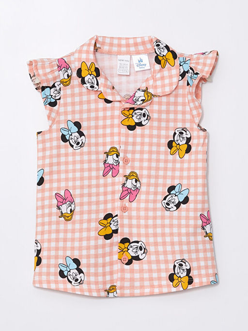 Bisiklet Yaka Minnie Mouse Bask?l? K?z Bebek ?ortlu Pijama Tak?m? - Waikiki фото 2
