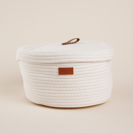 Корзина для хранения SL Home Бэлл, плетёная, ручной работы, малая, 252513.5 см, белая