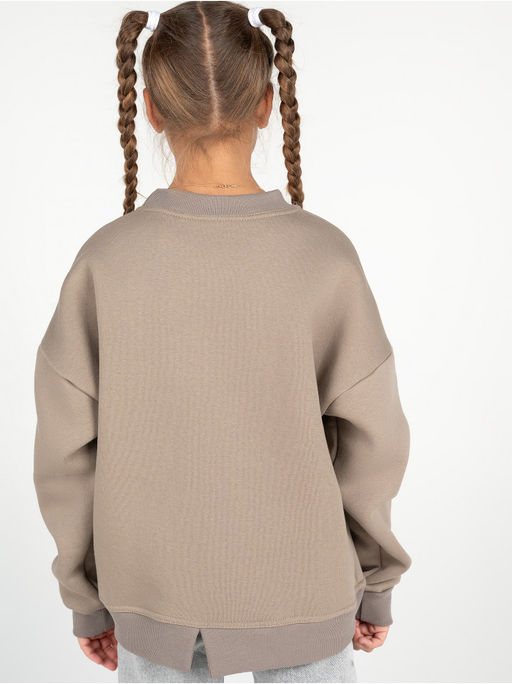 Свитшот Пятнышки детский девочка какао - София фото 9