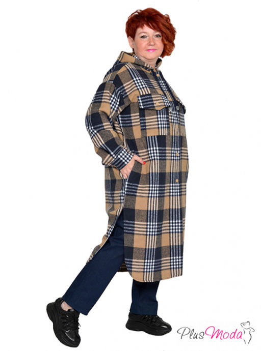 Пальто-рубашка Модель №2006 размеры 44-84 - Plusmoda фото 2