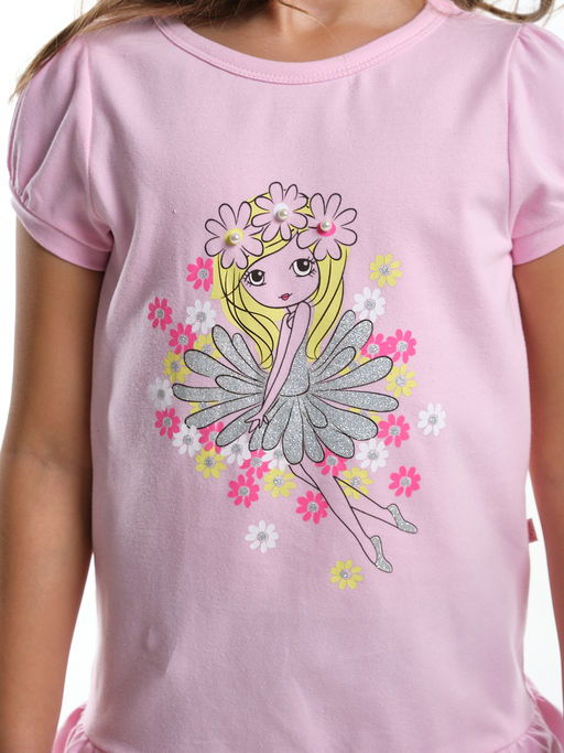 Футболка с принтом UD 4094 розовый - Mini maxi фото 5