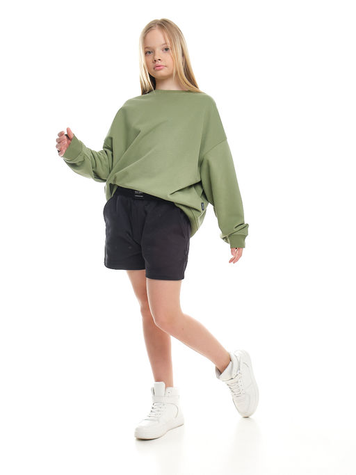 Свитшот базовый однотонный 22-7664 красный - Mini maxi фото 17