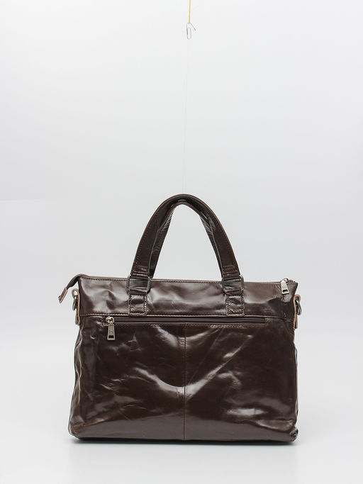 LACCOMA портфель VIN33665-коричневый натуральная кожа хлопок  фото 3