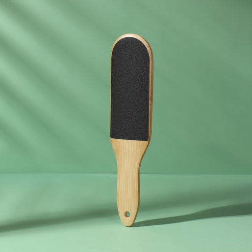 Тёрка для ног BAMBOO, наждачная, двусторонняя, изогнутая, 25 см, бамбуковая - Queen fair фото 2