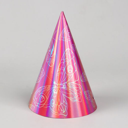 Цена за 6 шт. Колпак голографический «Бабочки»