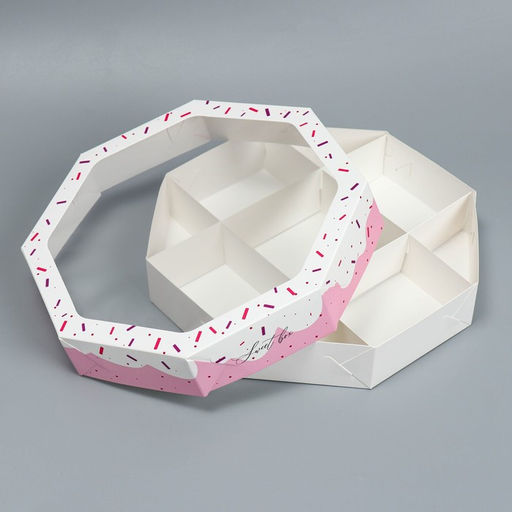 Цена за 5 шт. Коробка кондитерская, упаковка, Sweet box, 27×27×5 см