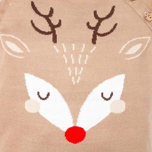 Комбинезон вязаный Крошка Я X-mas рост 62-68 см фото 4
