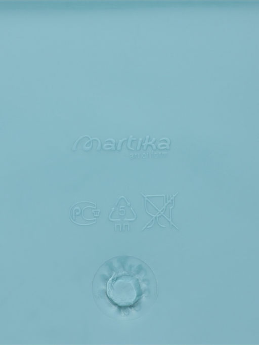 Корзина для белья с крышкой «Молетта», 60 л, 47.9×36.9×55 см, прямоугольная, бирюзовая