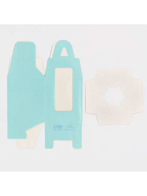 Цена за 5 шт. Коробка для капкейков, кондитерская упаковка, 1 ячейка «Голубой», 9×9×11 см