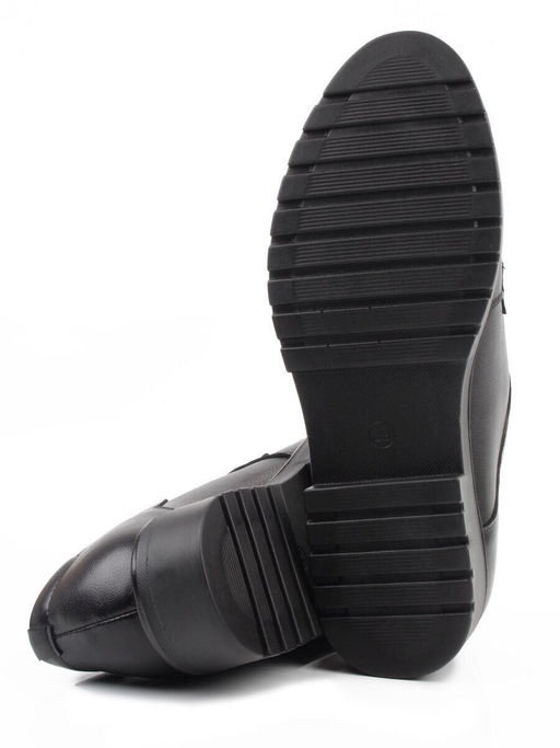 03-DYL85-1 BLACK Полуботинки женские (натуральная кожа)