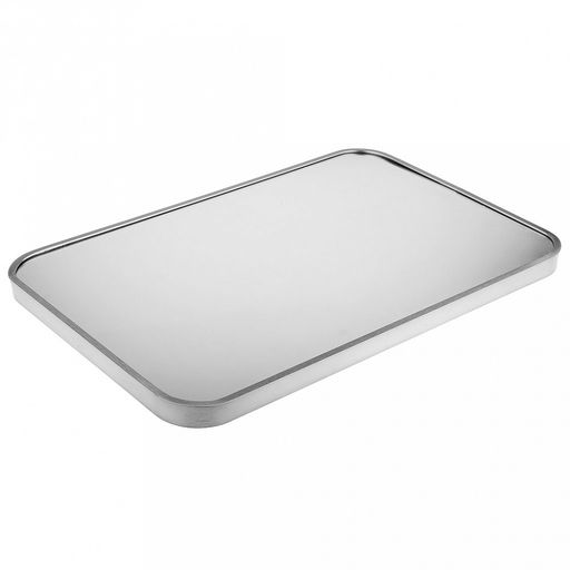 Зеркало настенное, интерьерное 80х100см, алюминиевая рама ширина 2,7см, цвет - серебро, закругленные края, подходит для вертикальной и горизонтальной установки (Китай)