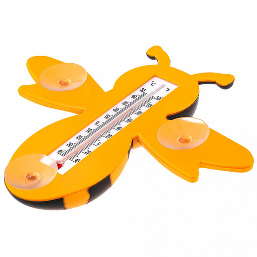 Термометр уличный +50-40С "Пчелка" 19,5х23см, на присосках, пластик, в п/эт пакете на картоне (Китай)