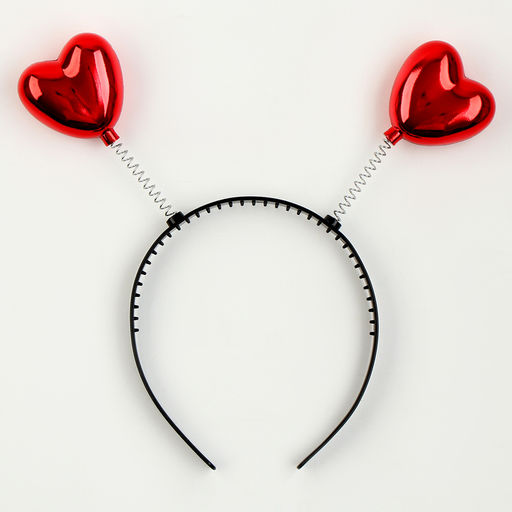 Карнавальный ободок «Сердечки», красный