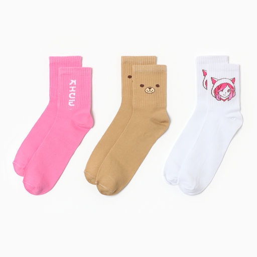 Подарочный набор термос и носки 3 пары KAFTAN Аниме, р. 36-37 (22-24 см)  фото 3