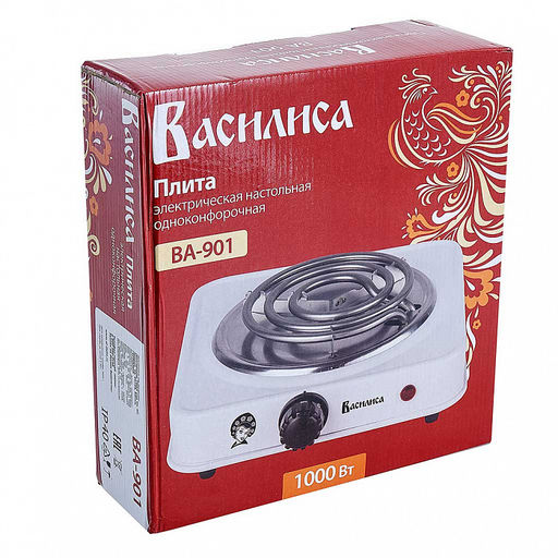 Плита эл. ВАСИЛИСА ВА-901, 1 конфор., спираль, 1000Вт - Полимербыт фото 2