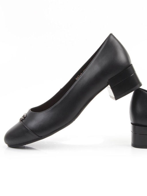 06-M47-4 BLACK Туфли женские (натуральная кожа)