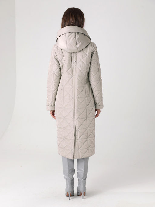 24307 Пальто дем. серо-песочный - Dizzyway фото 4