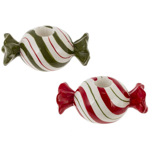 Подсвечник "Конфета", L12 W6 H5 см, 2в.