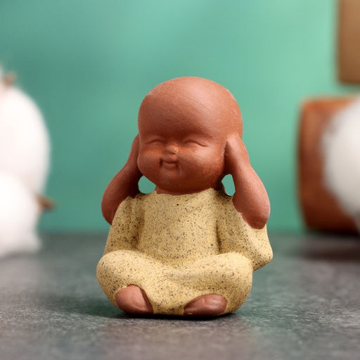 Цена за 2 шт. Фигурка керамика TAKE IT EASY «Ничего не слышу: Кикадзару», 4.5×3.5 см