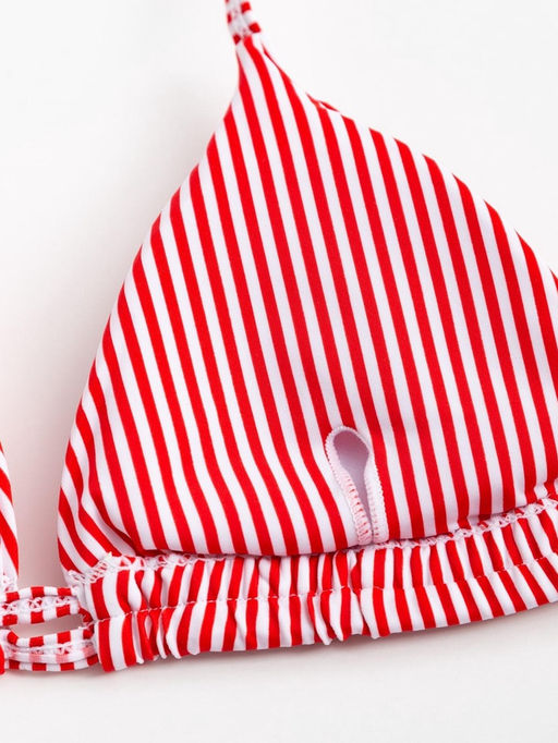 Купальник женский раздельный MINAKU Stripe, размер 46, красный