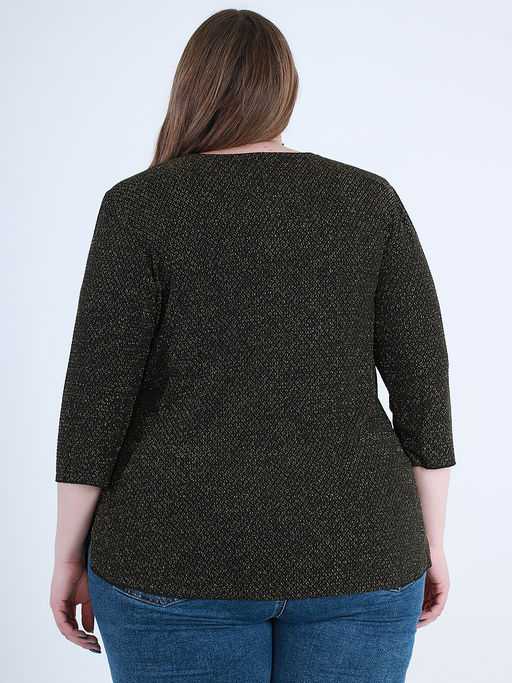 Блузка трикотажная с люрексом