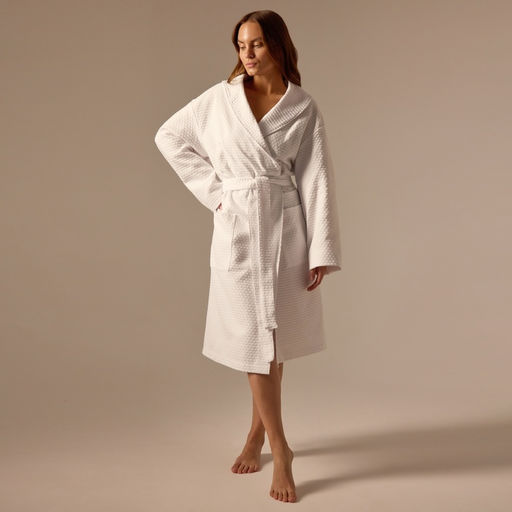 Халат вафельный женский SL HOME: Waffle «Блан де Блан», размер S, хлопок 100%, белый