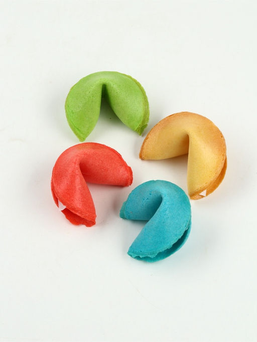 Печенье с предсказанием цветное в подарочной коробке Сладкого нового года, 4 шт.