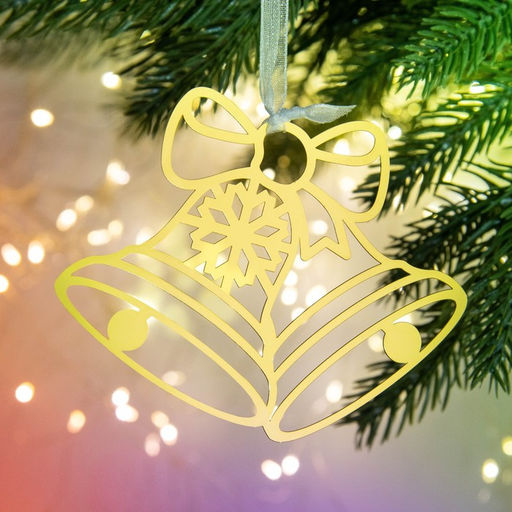 Ёлочная игрушка новогодняя «Колокольчики», 9.8×7.9 см