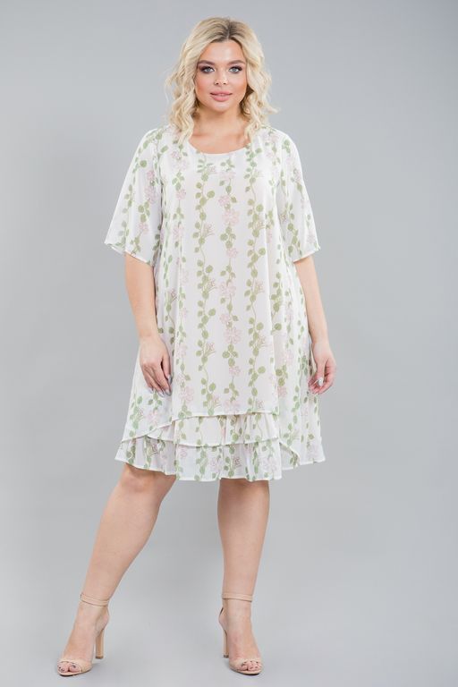 Платье 1167 цветы на белом - Novita фото 2