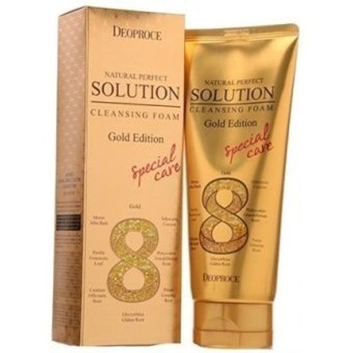 DEOPROCE Пенка для умывания NATURAL PERFECT SOLUTION CLEANSING FOAM GOLD EDITION  фото 2