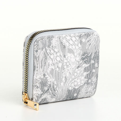 Кошелёк женский, маленький, на молнии, синий