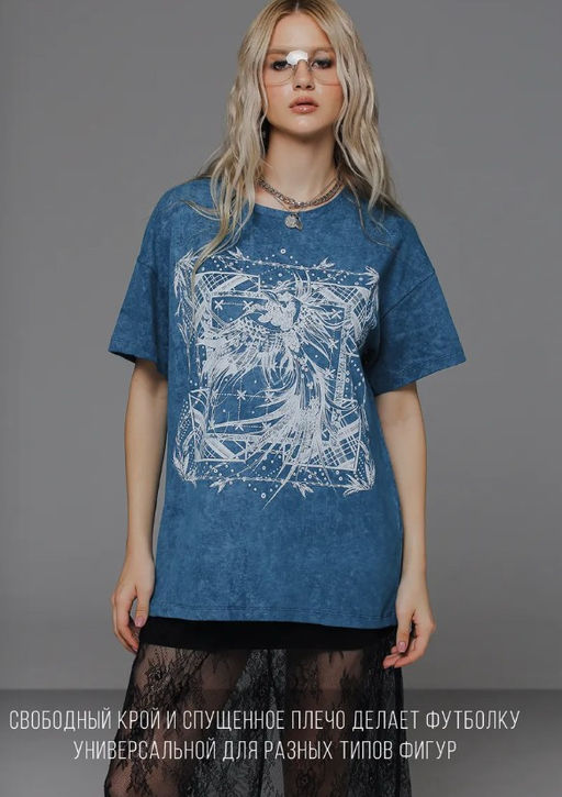 Футболка с принтом из премиальной хлопковой кулирки - Sahar art lab фото 16