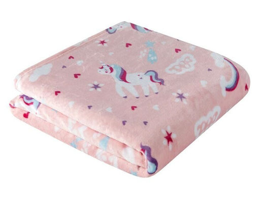 Покрывало-плед Сказочные единороги фланель-микрофибра 150*200 см. - Лен поволжья фото 4