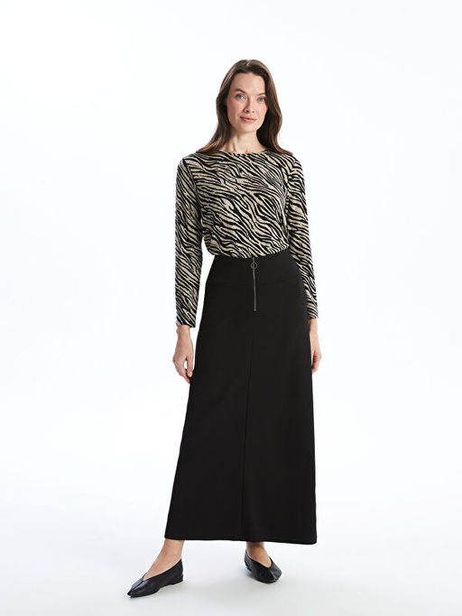 Beli Fermuarl? A Kesim Kad?n Etek